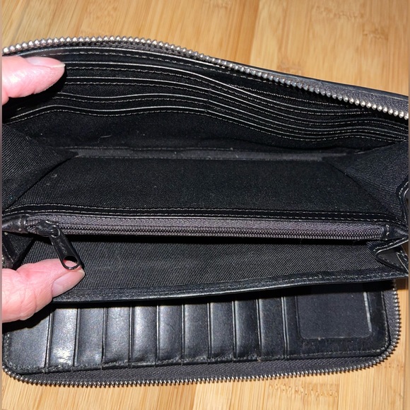 Halogen Genuine Leather Accordion Zip Wallet Wristlet Clutch Nordstrom - Picture 6 of 16
